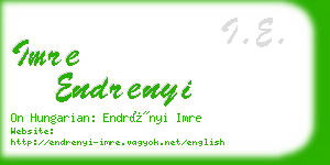 imre endrenyi business card